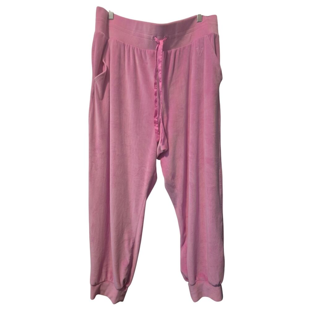 Victoria Secret Pink Crushed Velvet Athletic Women's Sweatpants Joggers XL
